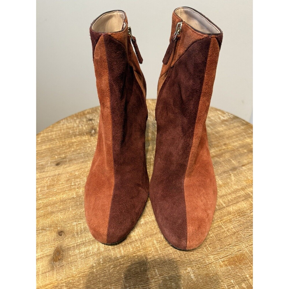 Ulla Johnson 8.5 Carin Brown Patchwork Leather Su… - image 3